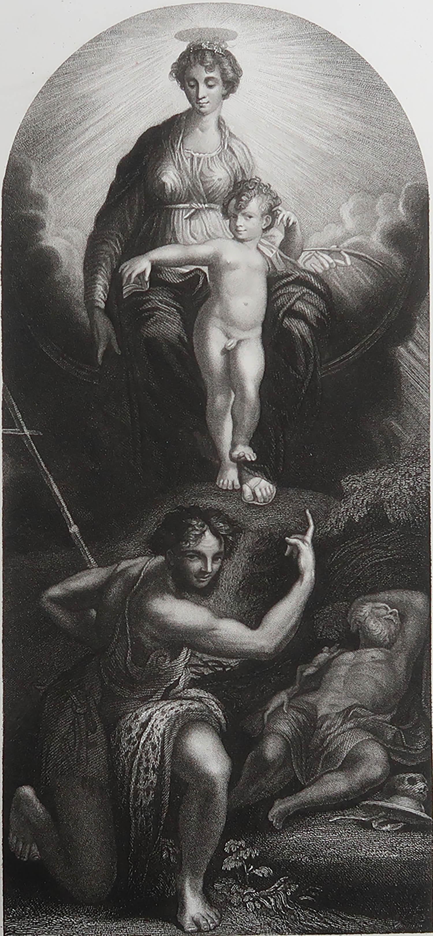 Grande immagine dopo Parmigianino

Incisione fine in acciaio

Pubblicato nel 1850 circa

Senza cornice.

Spedizione gratuita