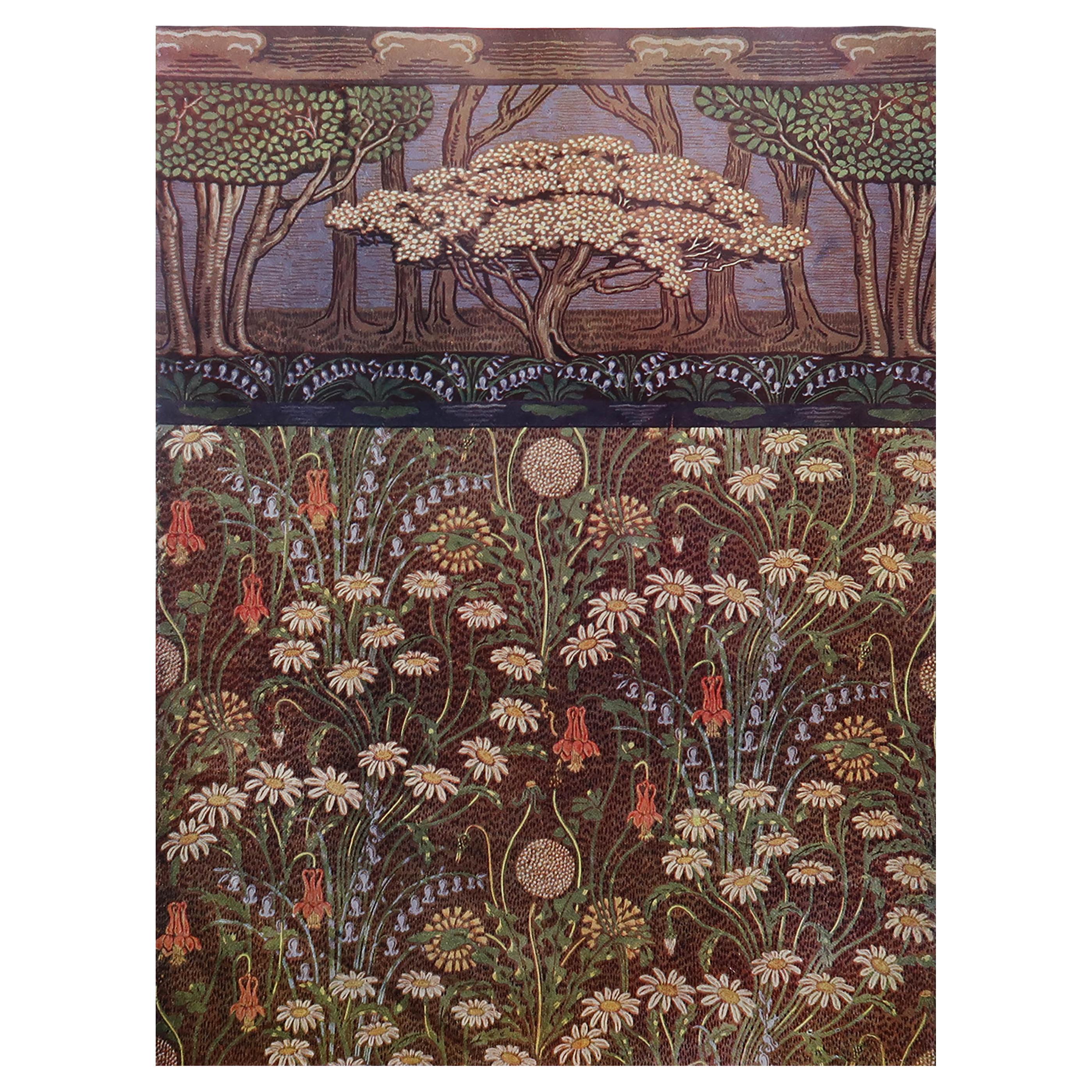 Impression ancienne originale d'un papier peint Design/One par Walter Crane. 1906 en vente