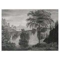Original Antique Print - The Road of Pillars, China, C.1820