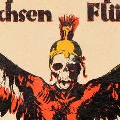 Original Antique Propaganda Poster German Imperialism Growing Wings Anti War