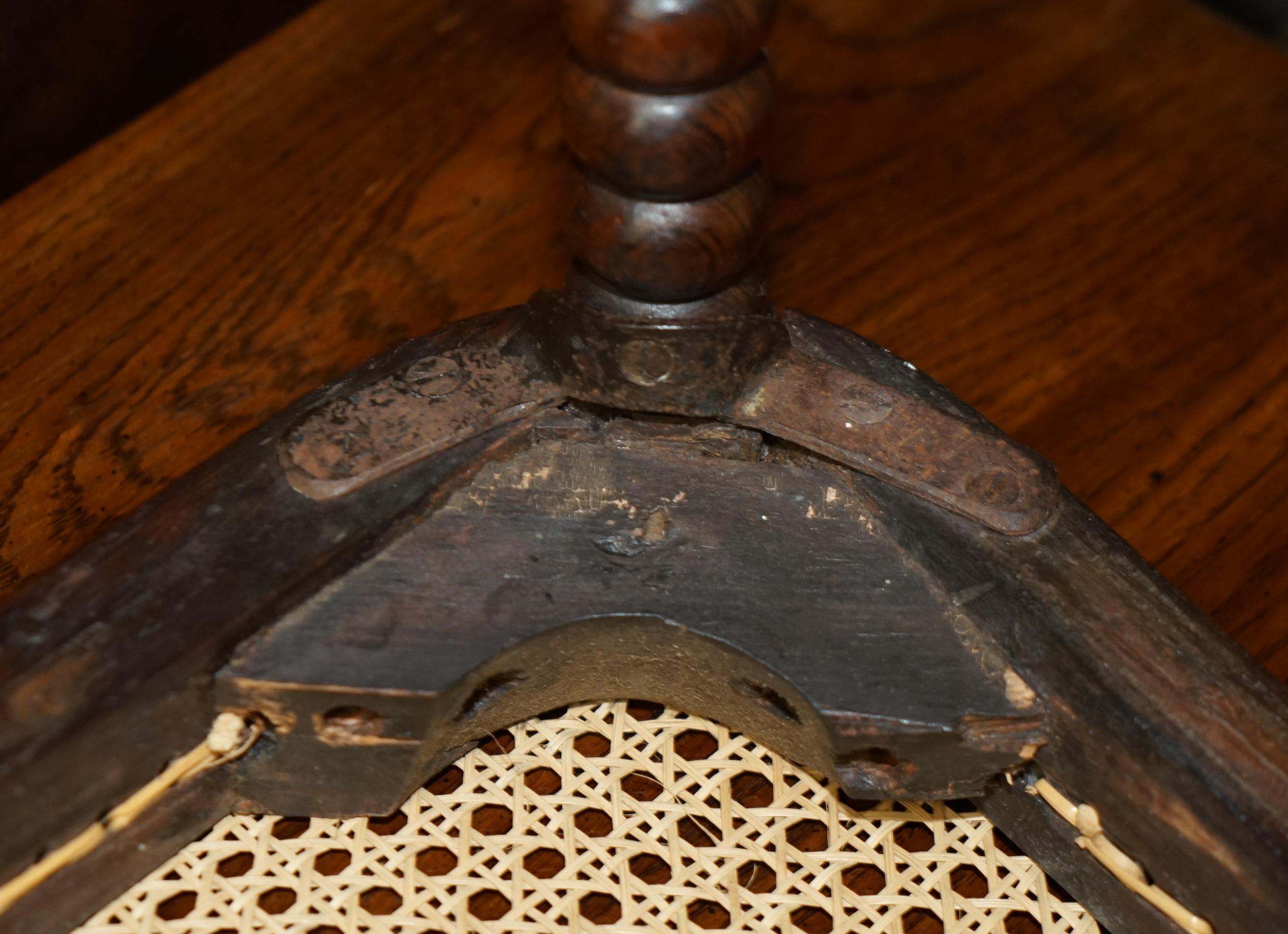 ORiGINALE ANTICO REGENCY CIR 1810 PORCELLANA IN LEGNO DURO SEDIA TORNATA BOBBIN in vendita 10