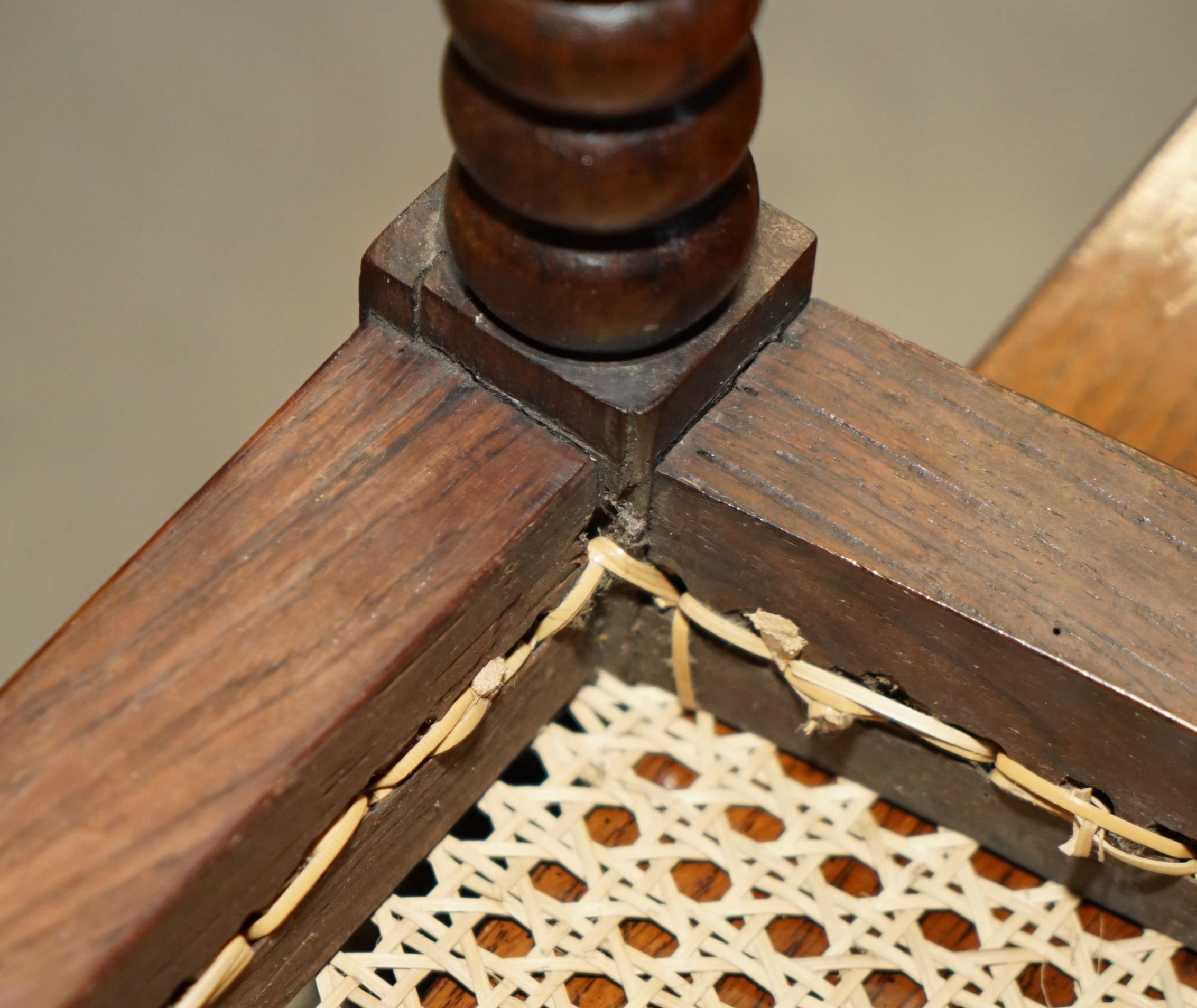 ORiGINALE ANTICO REGENCY CIR 1810 PORCELLANA IN LEGNO DURO SEDIA TORNATA BOBBIN in vendita 12