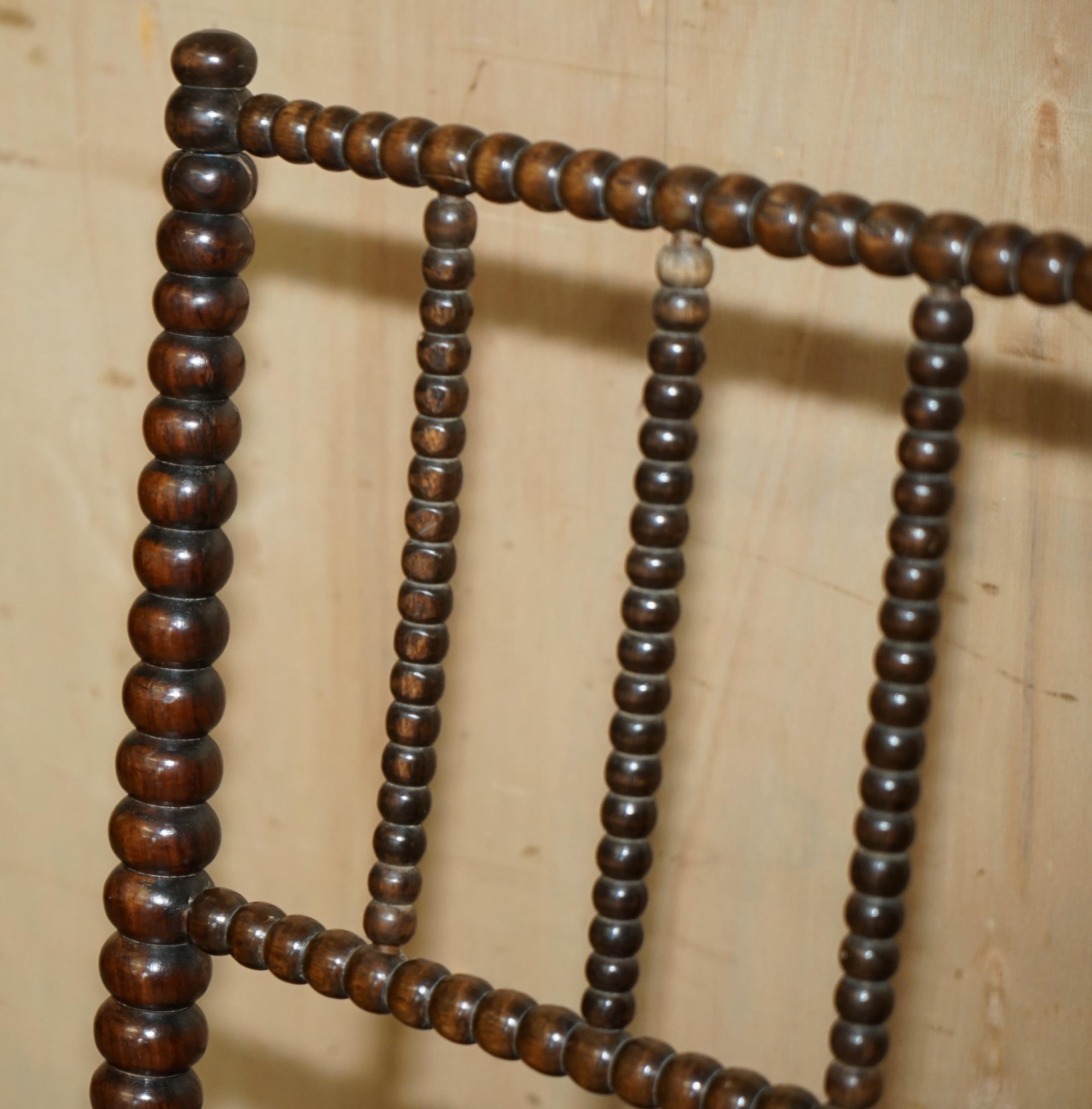 Inglese ORiGINALE ANTICO REGENCY CIR 1810 PORCELLANA IN LEGNO DURO SEDIA TORNATA BOBBIN in vendita