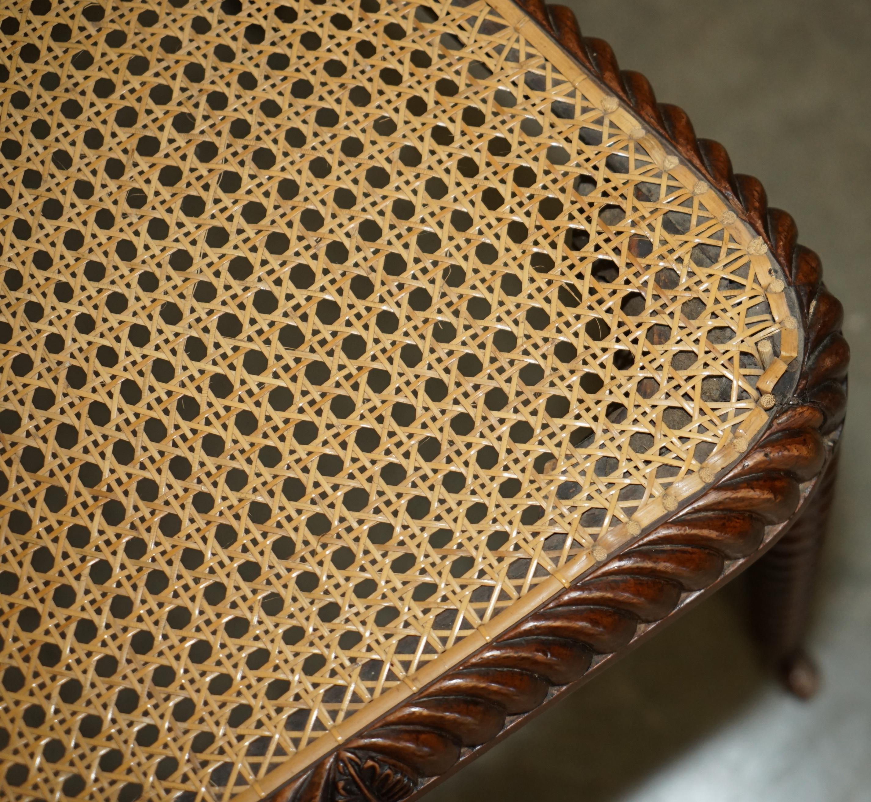 ORiGINALE ANTICO REGENCY CIR 1810 PORCELLANA IN LEGNO DURO SEDIA TORNATA BOBBIN In condizioni discrete in vendita a West Sussex, Pulborough