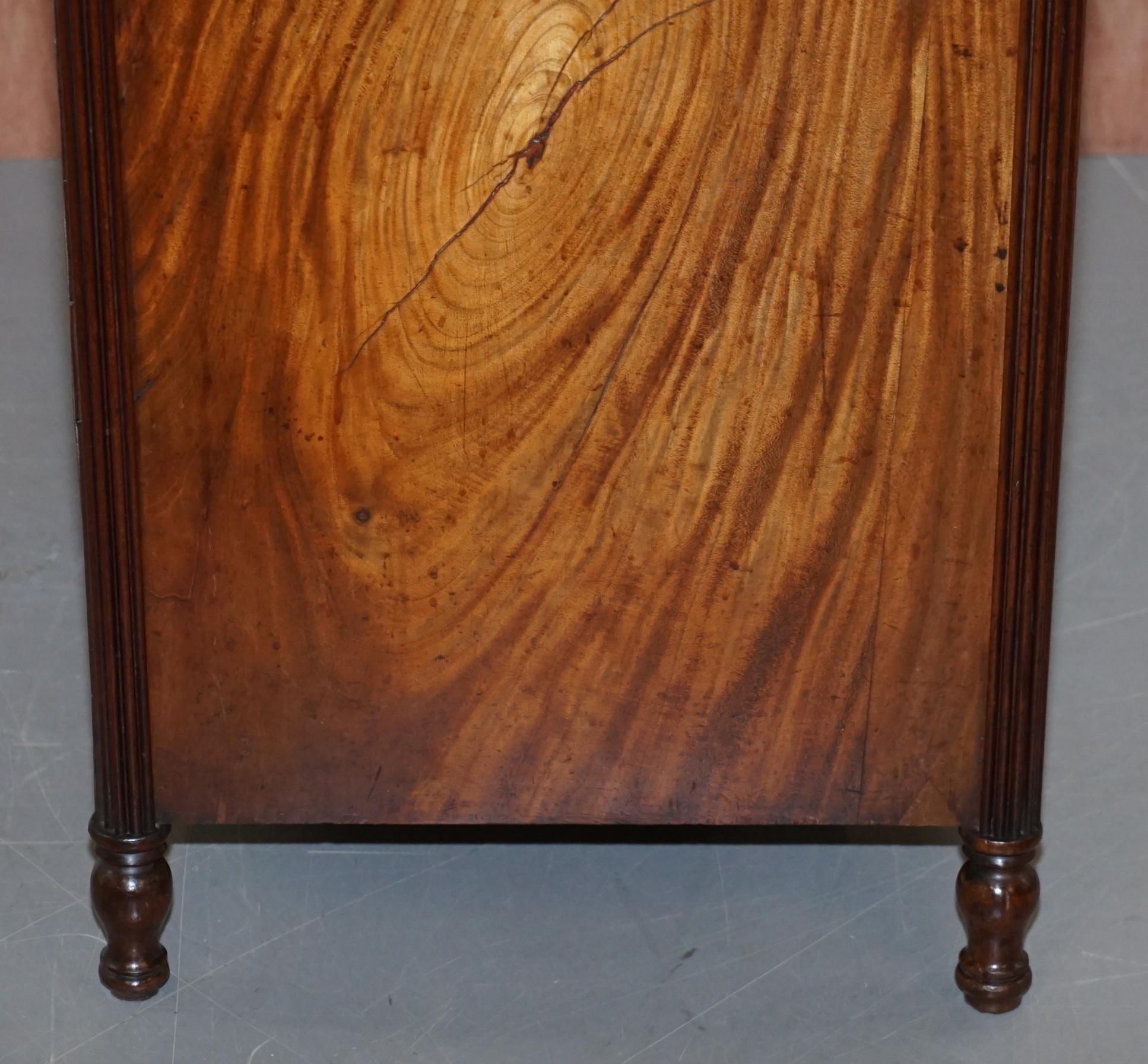 Original Antique Regency circa 1815 Mahogany Blanket Chest Cupboard with Drawers 4