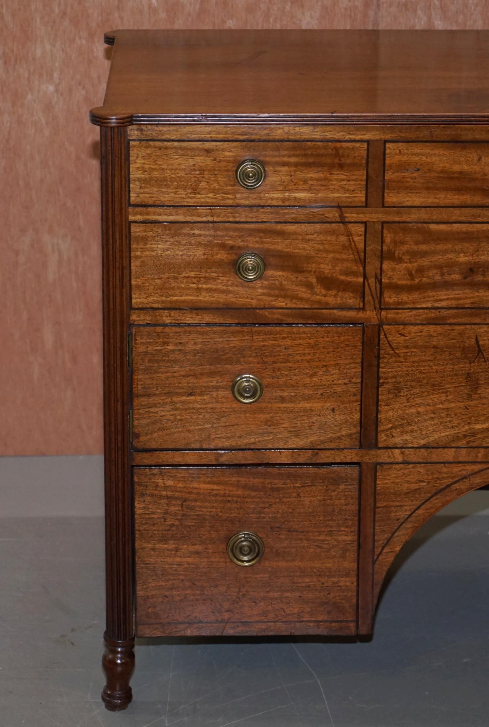 Early 19th Century Original Antique Regency circa 1815 Mahogany Blanket Chest Cupboard with Drawers