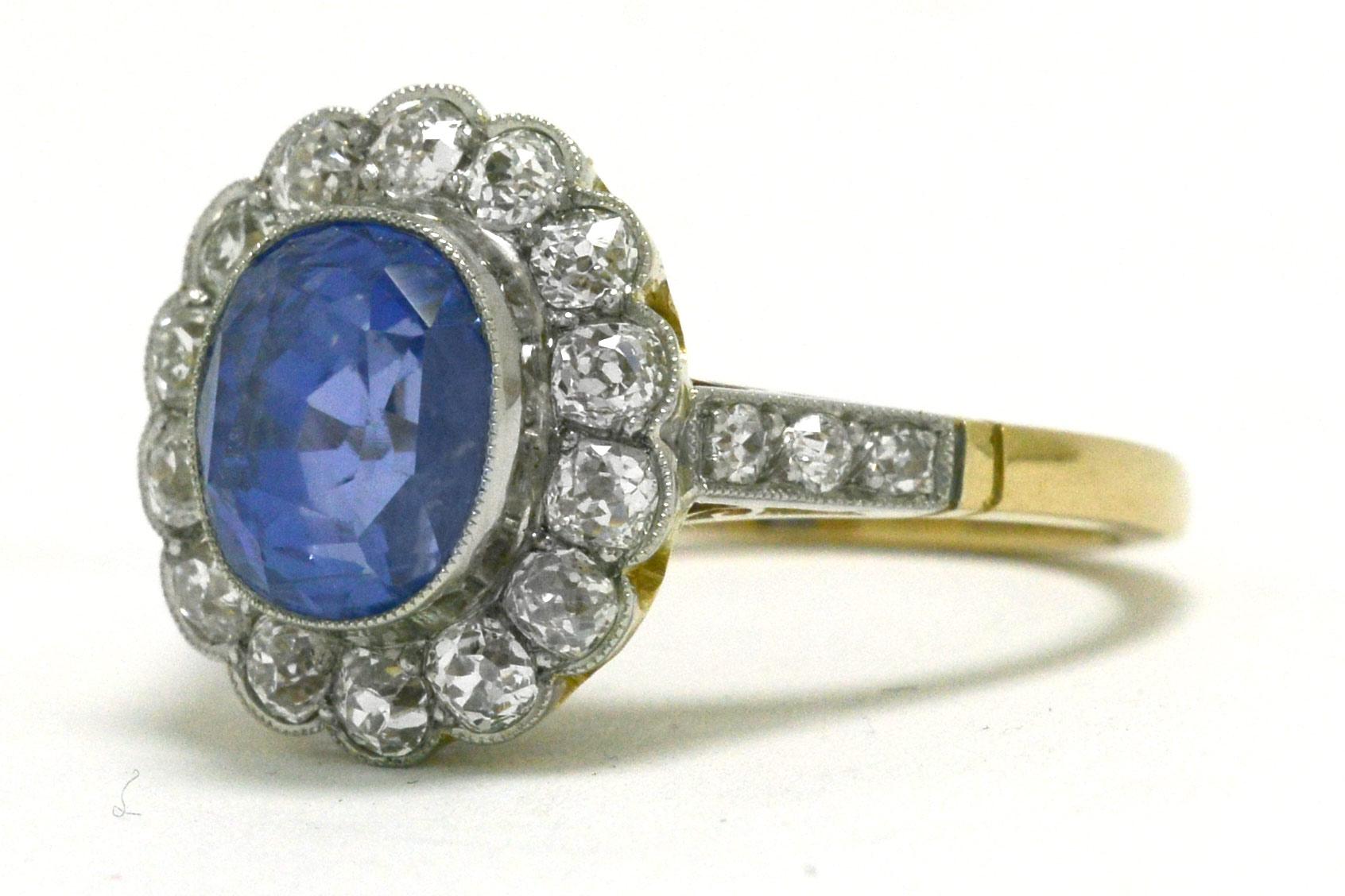 edwardian sapphire and diamond ring