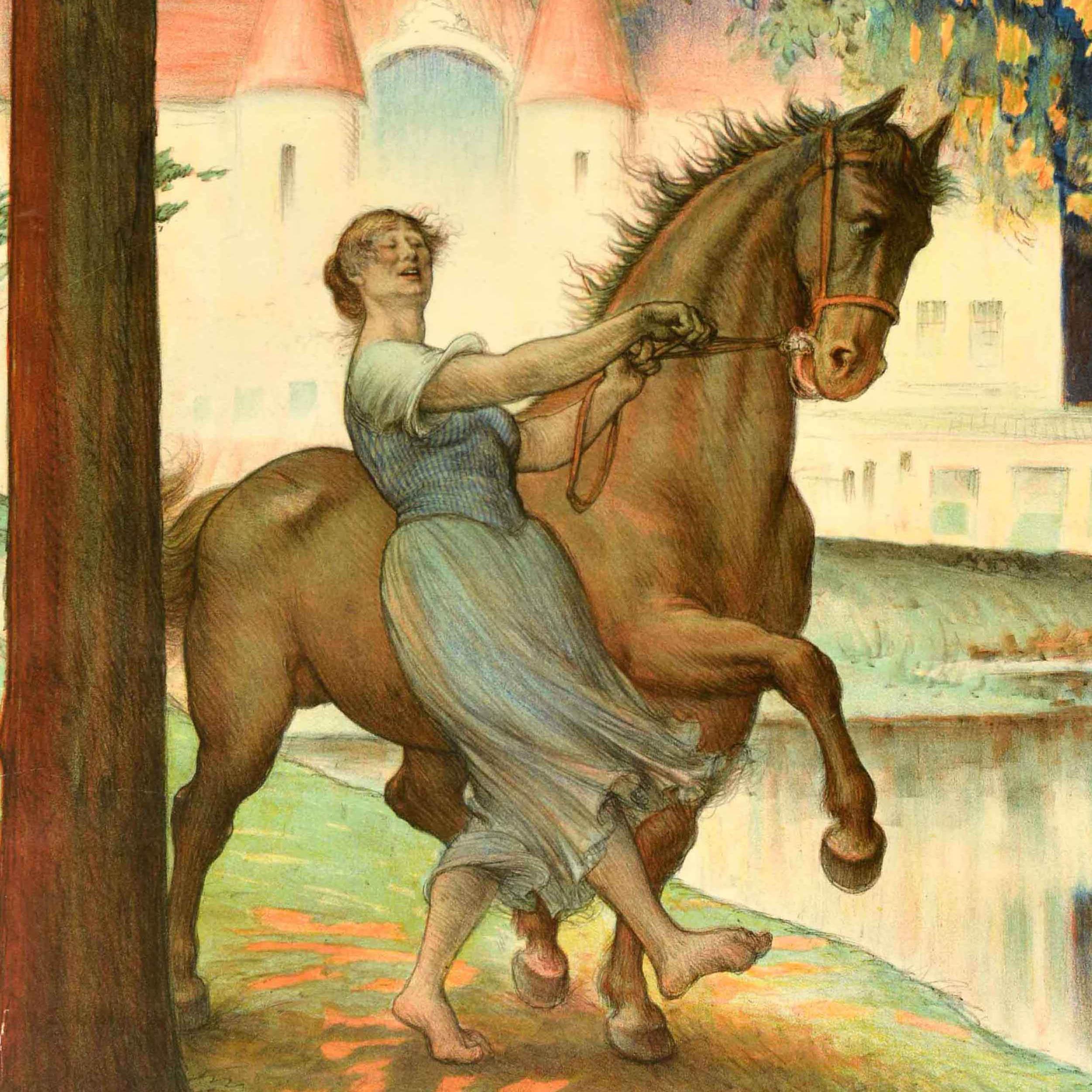 Original Antike Reise Poster Bagnoles De l'Orne Spa Town Schweizer Normandie Frankreich (Frühes 20. Jahrhundert) im Angebot