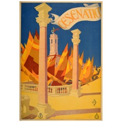 Original Antique Travel Poster Cesenatico ENIT Italy Emilia Romagna Adriatic