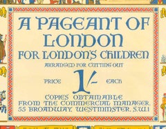 Original Antique Travel Poster Pageant Of London For London's Children EA Cox