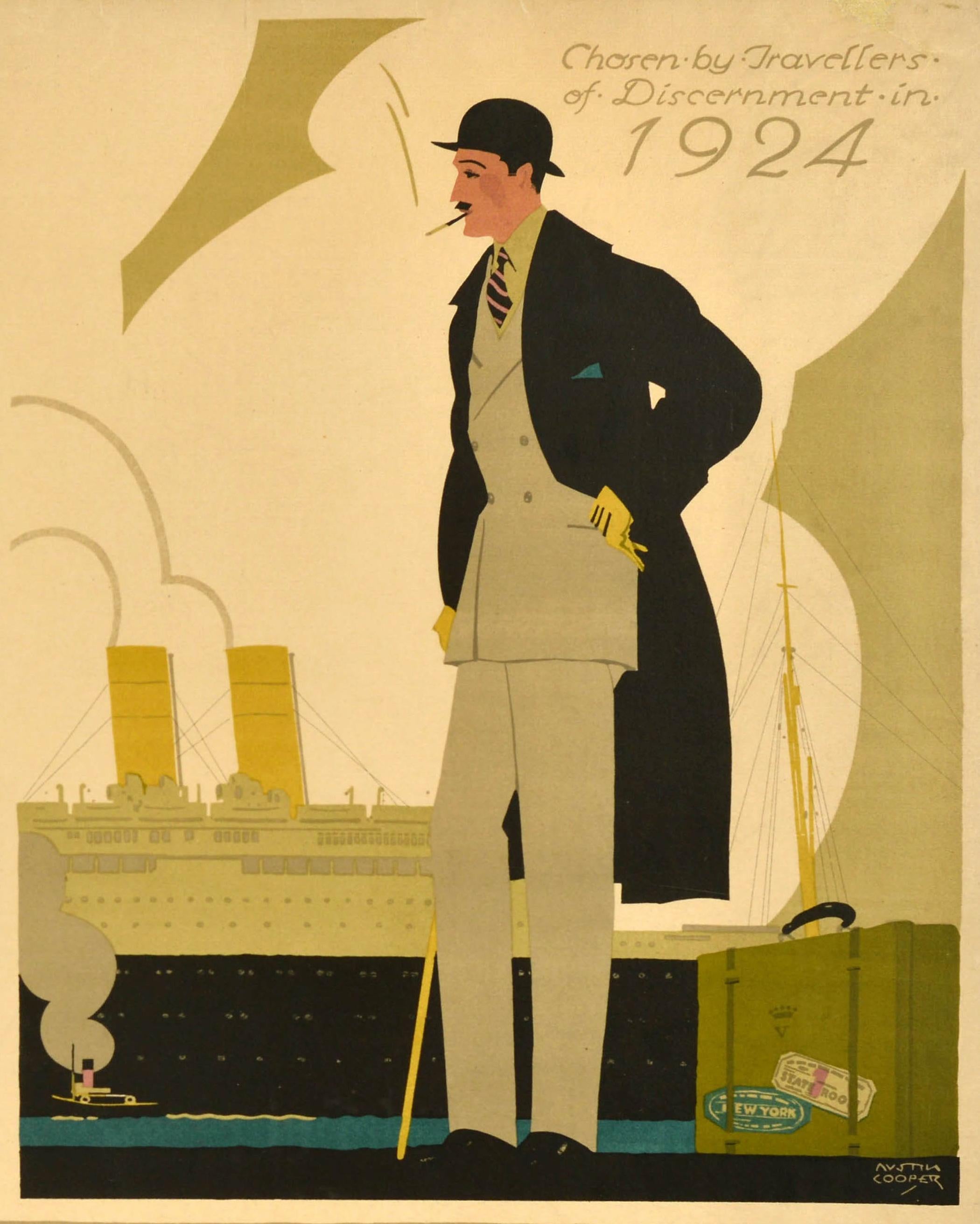 Original Antikes Reiseplakat Royal Mail Steam Packet Company Cruise A Cooper, Royal Mail (Mitte des 20. Jahrhunderts) im Angebot