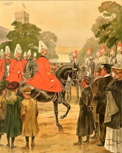 Original Antique Travel Poster Western And Brighton Railways Paris To London