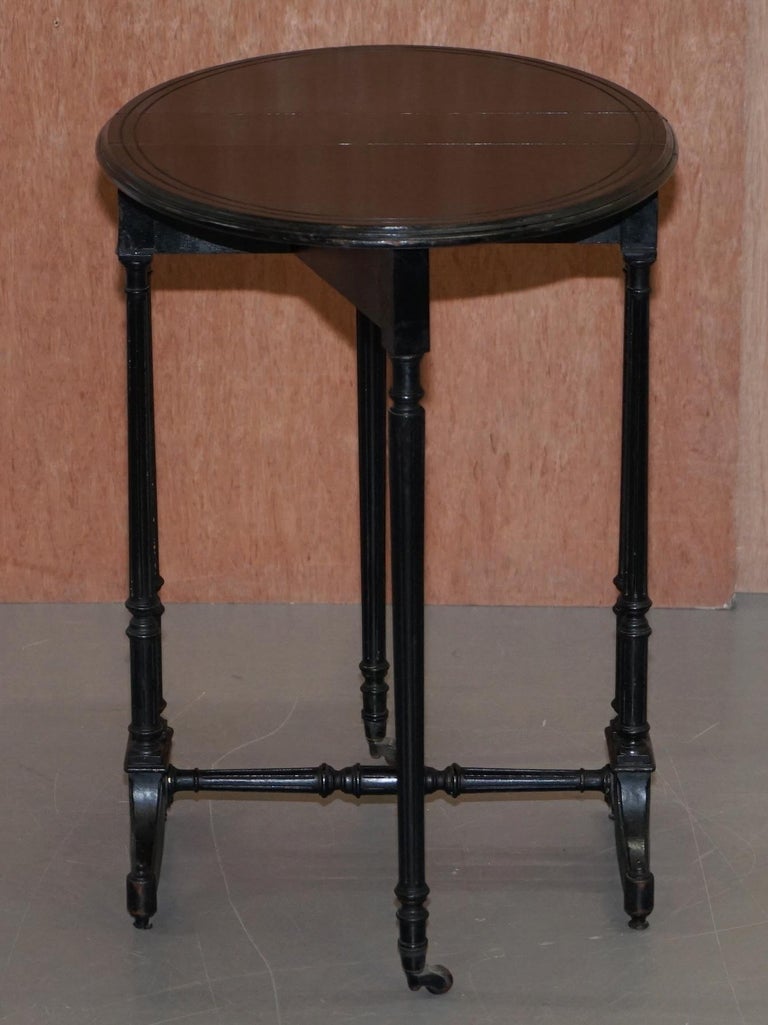 Original Antique Victorian Extending Oval Sunderland Side Table