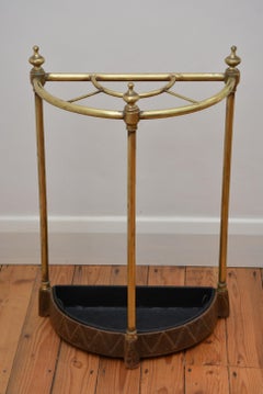 Original Antique Victorian Umbrella Stand in Brass