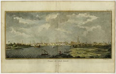 Original Antique View of the City of Damietta, Egypt, 1774