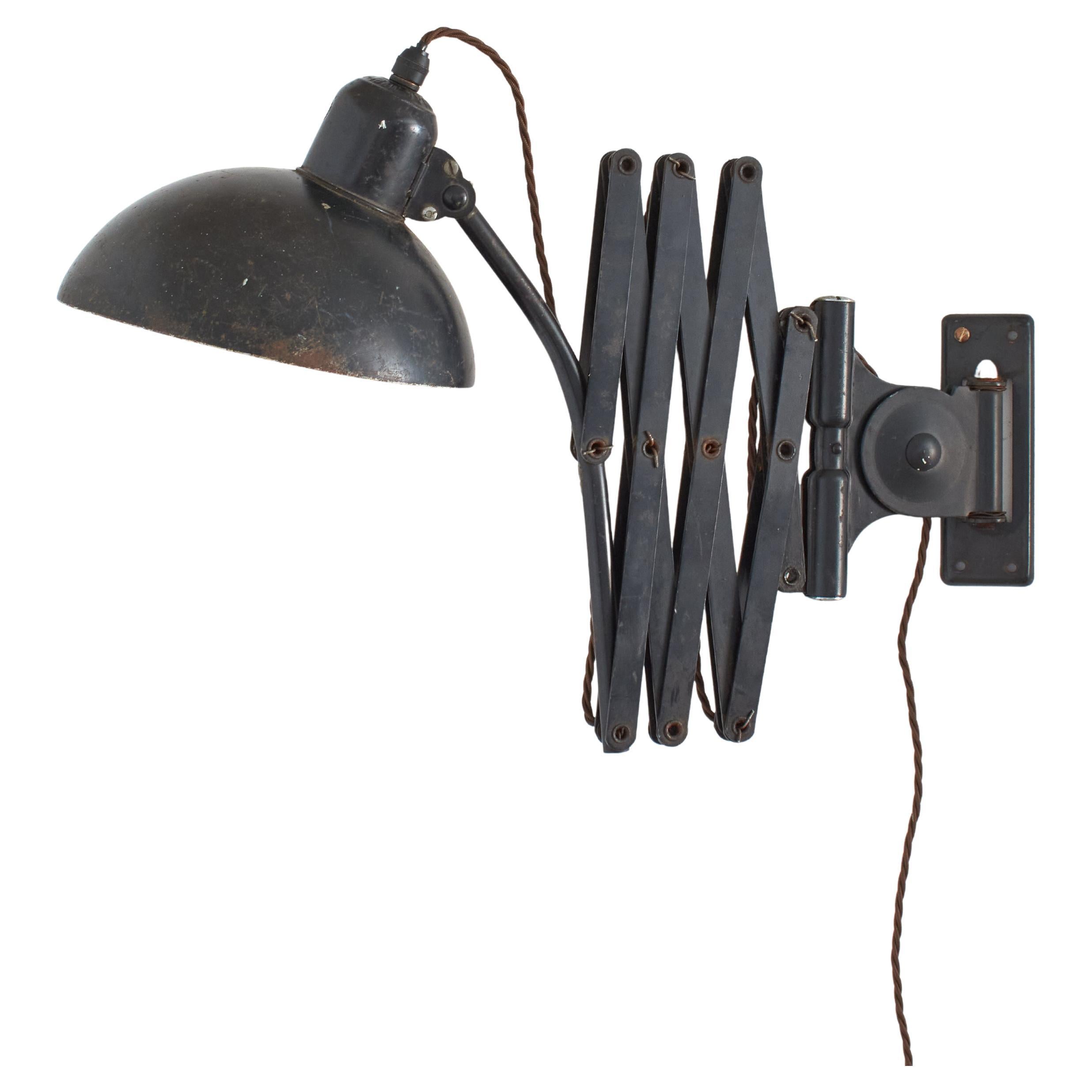 Original Antique Vintage Kaiser Idell Super Scissor Wall Lamp – Model 6614