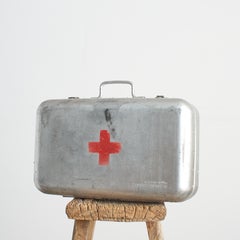 Original Antique Vintage Large Hungarian Military Medical First Aid Box