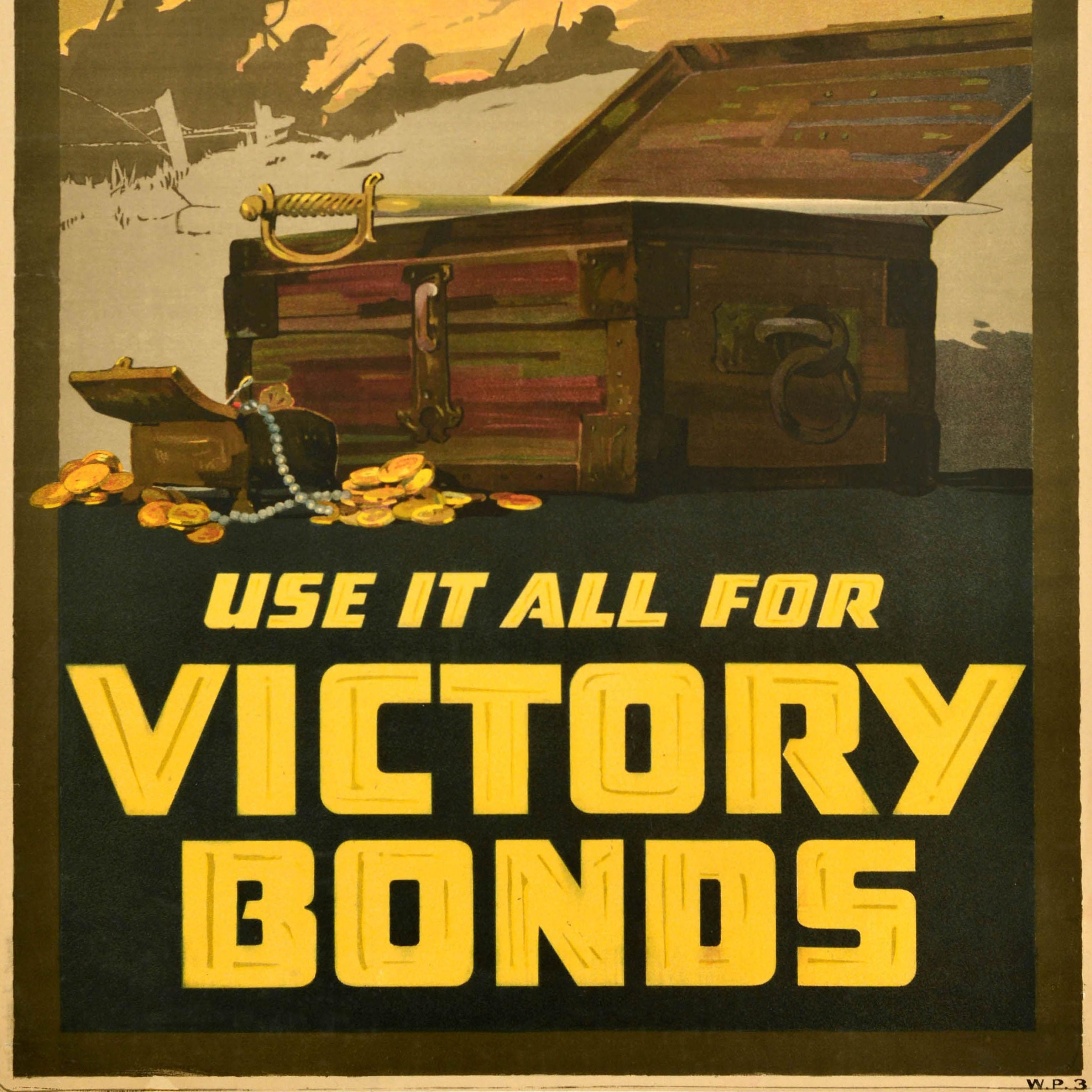 Original Antique War Poster Faith In Canada Use It All For Victory Bonds WWI In Good Condition For Sale In London, GB