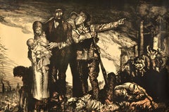 Original Antique War Recruitment Poster Britains Call To Arms WWI Frank Brangwyn