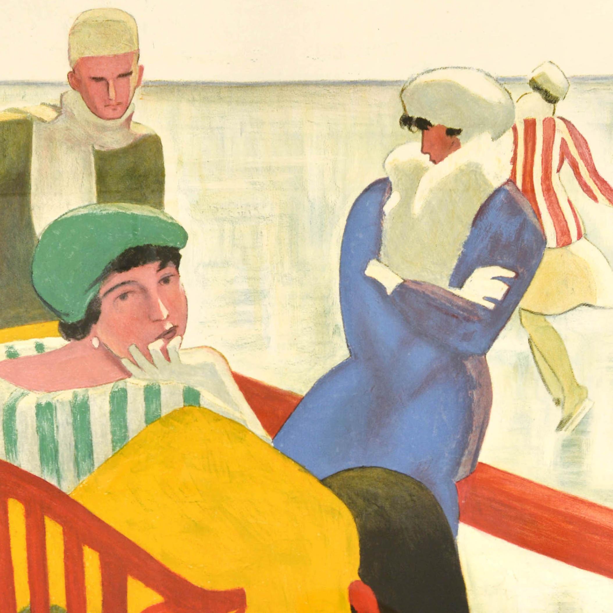 Original Antikes Winter-Reiseplakat, Palace Hotel St Moritz, Schweiz, Schweiz im Zustand „Gut“ im Angebot in London, GB