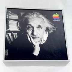 original Apple neon sign "Think different" with Albert Einstein, 1997