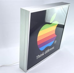 original Apple neon sign "Think different" with Apple LOGO, 1997