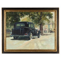 Original Arch Shaw Oil Painting of a Classic Antique Automobile