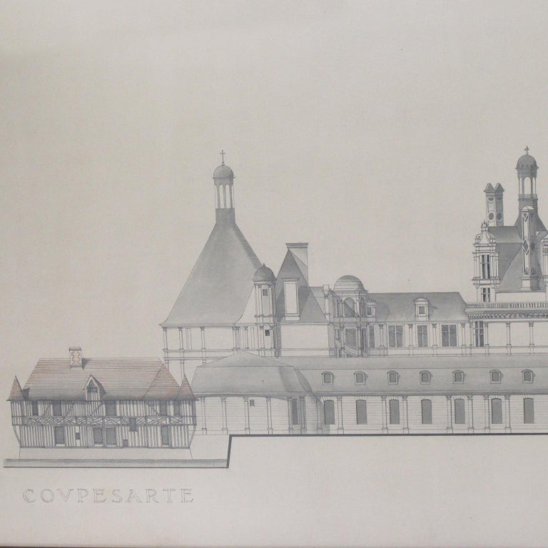 Original Architecture Sketches Study Drawing for French Renaissance ...