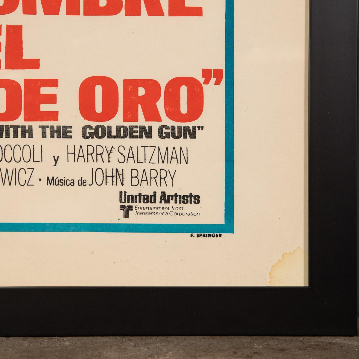 Original Argentinian Release James Bond 'Man with The Golden Gun' Poster, c.1974 9