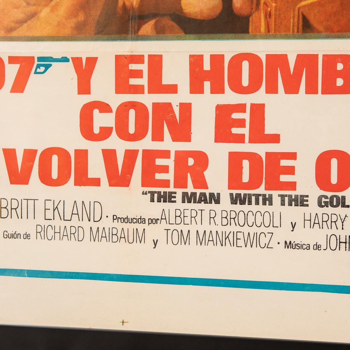 20th Century Original Argentinian Release James Bond 'Man with The Golden Gun' Poster, c.1974
