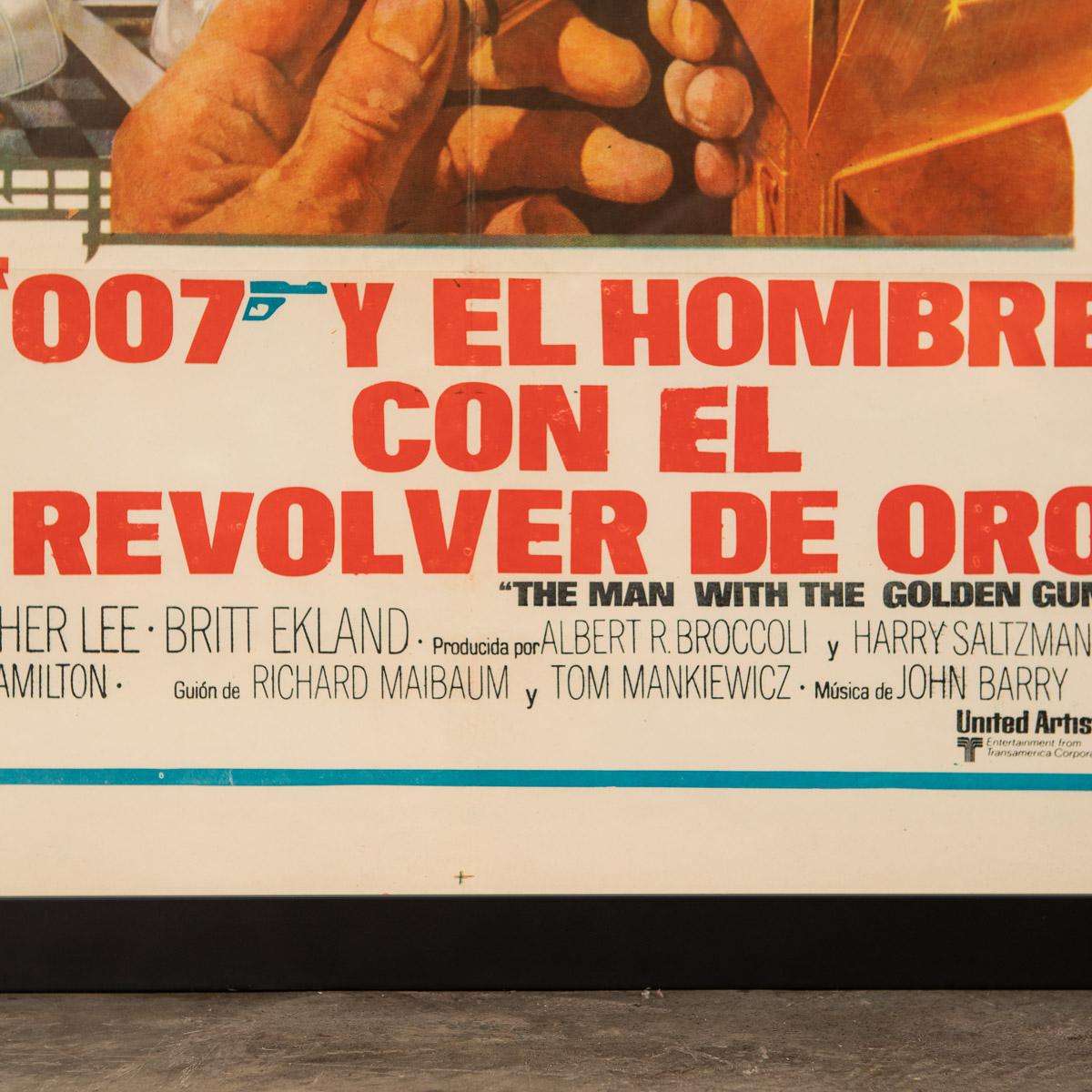 Paper Original Argentinian Release James Bond 'Man with The Golden Gun' Poster, c.1974
