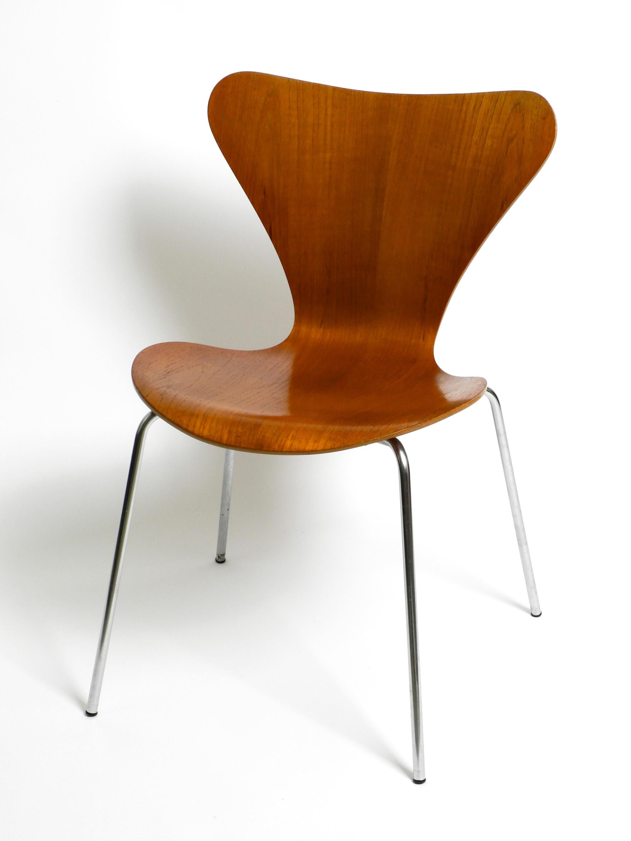 Original Arne Jacobsen Teak Chair from 1972 Mod. 3107 10
