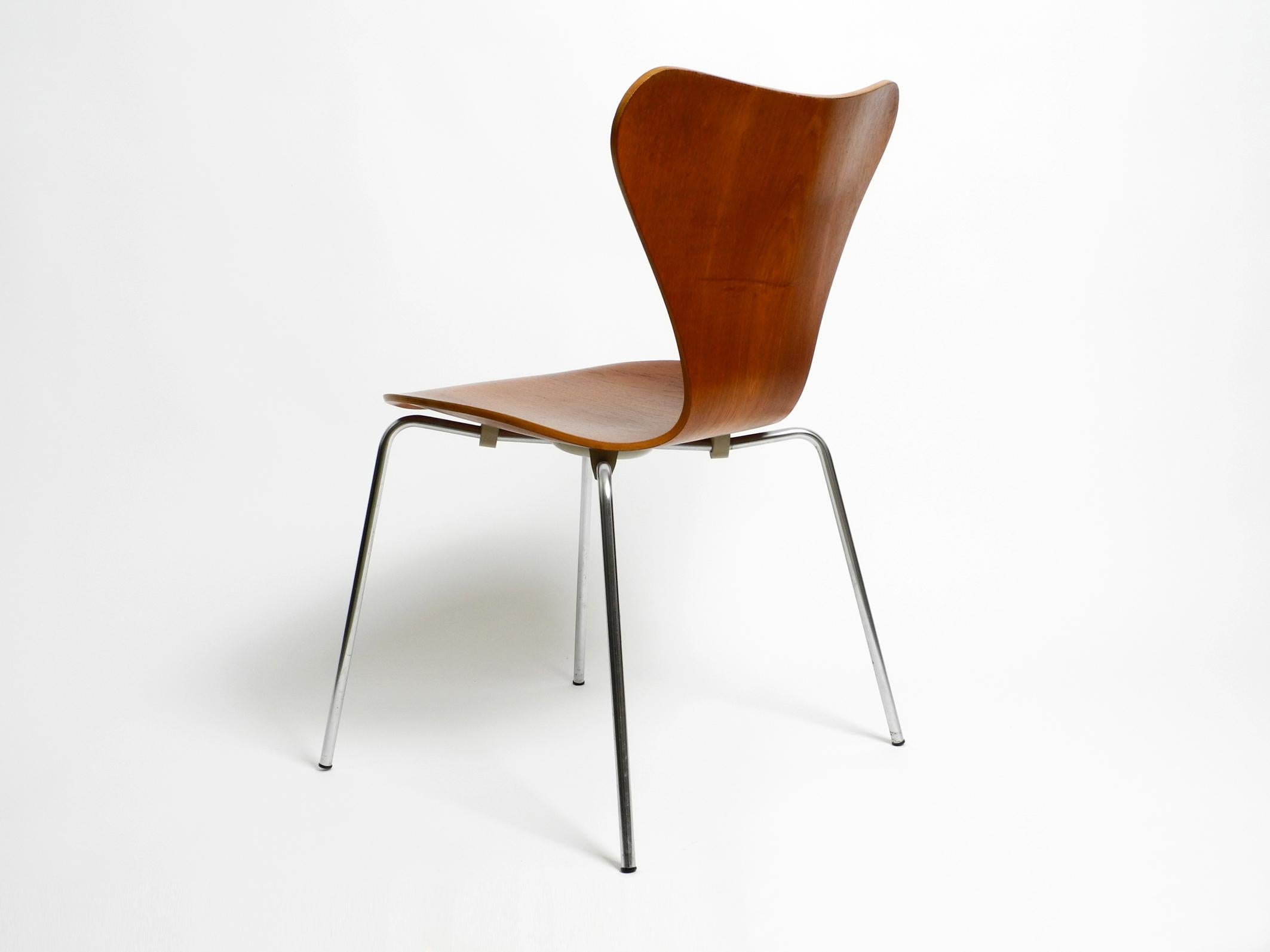 Mid-Century Modern Original Arne Jacobsen Teak Chair from 1972 Mod. 3107