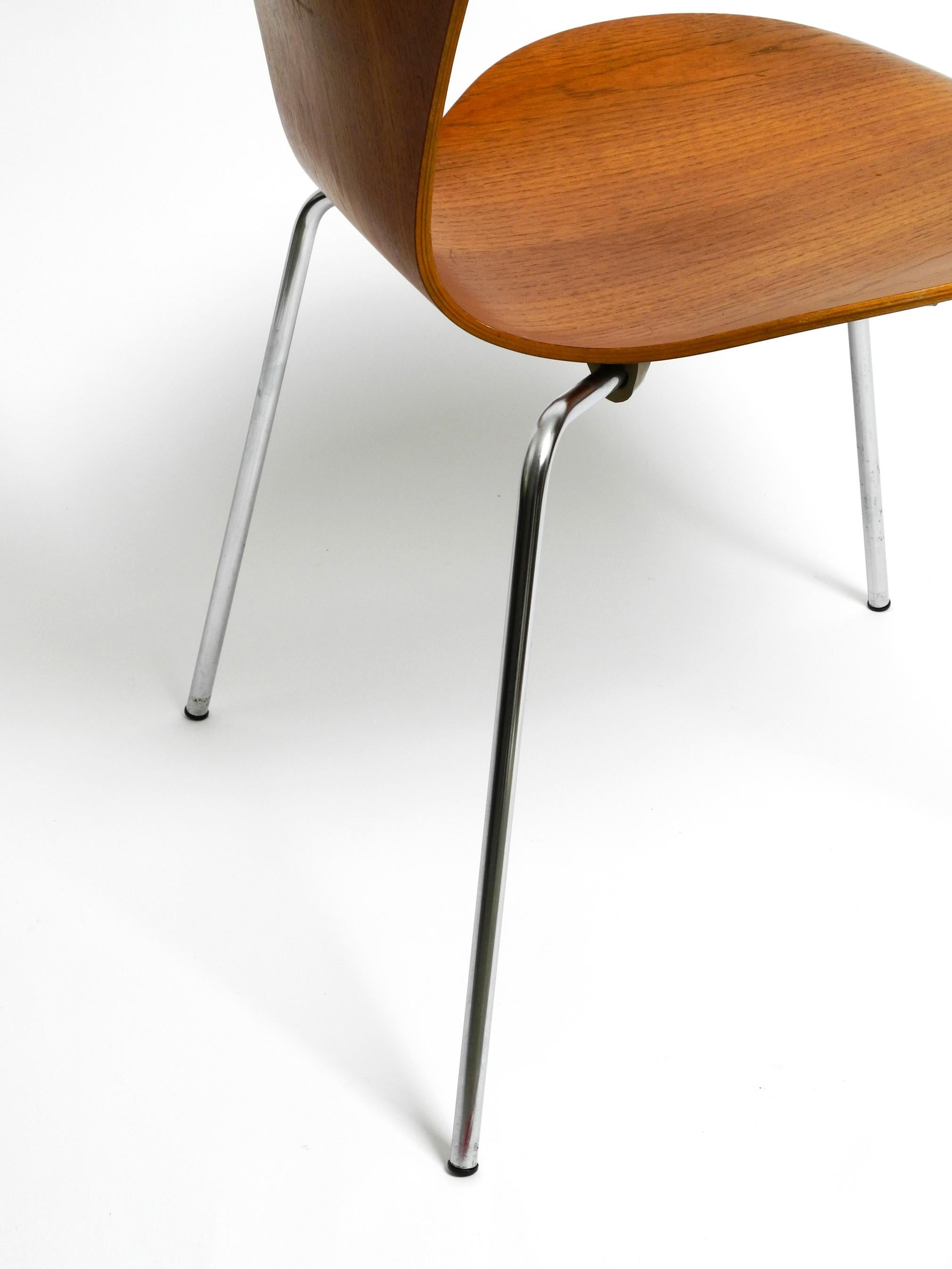 Original Arne Jacobsen Teak Chair from 1972 Mod. 3107 In Good Condition In München, DE