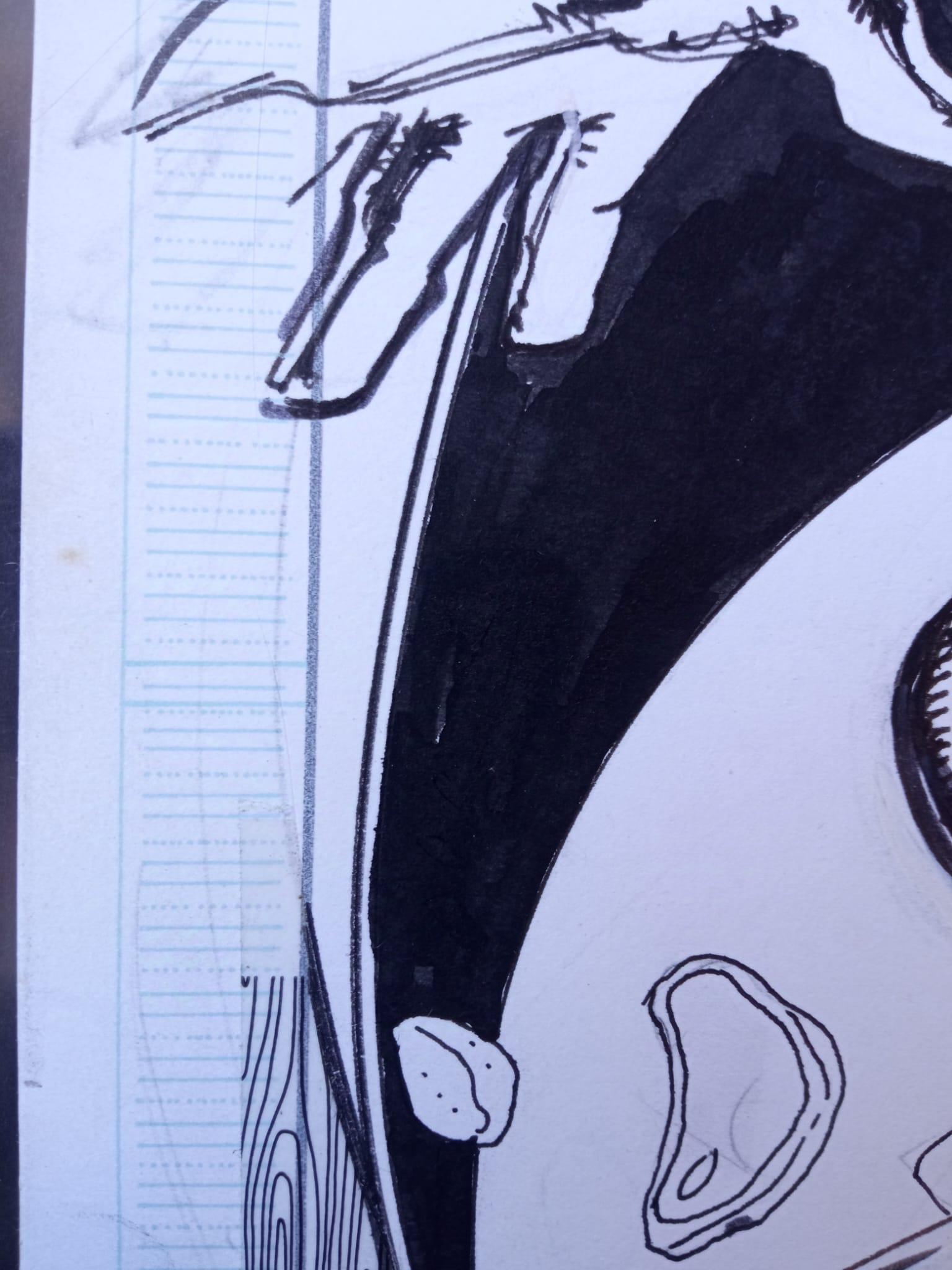 Original Art Cover for Firearm #4 Signed by Howard Chaykin In Good Condition For Sale In Madrid, ES