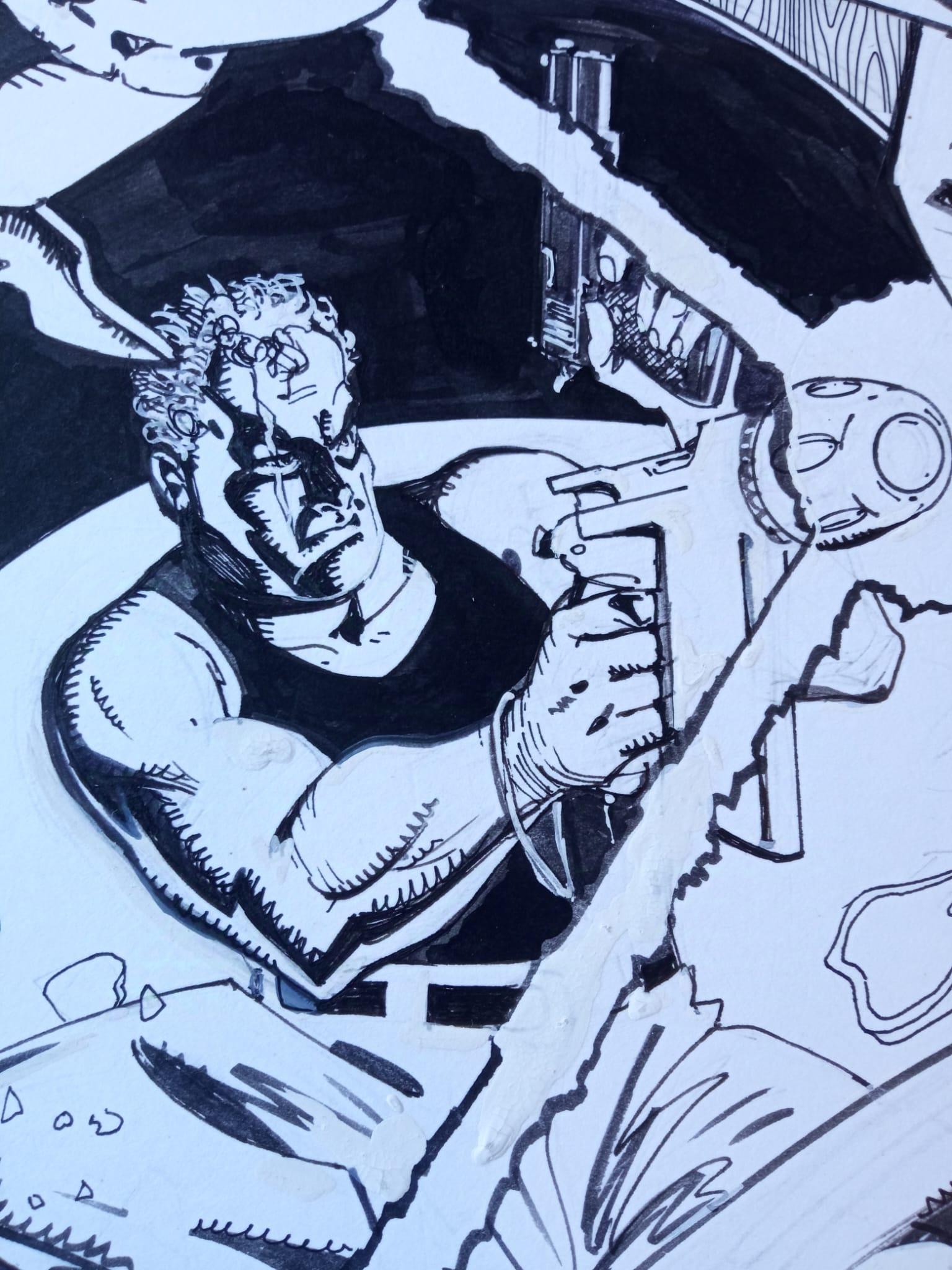 Original Art Cover for Firearm #4 Signed by Howard Chaykin For Sale 1