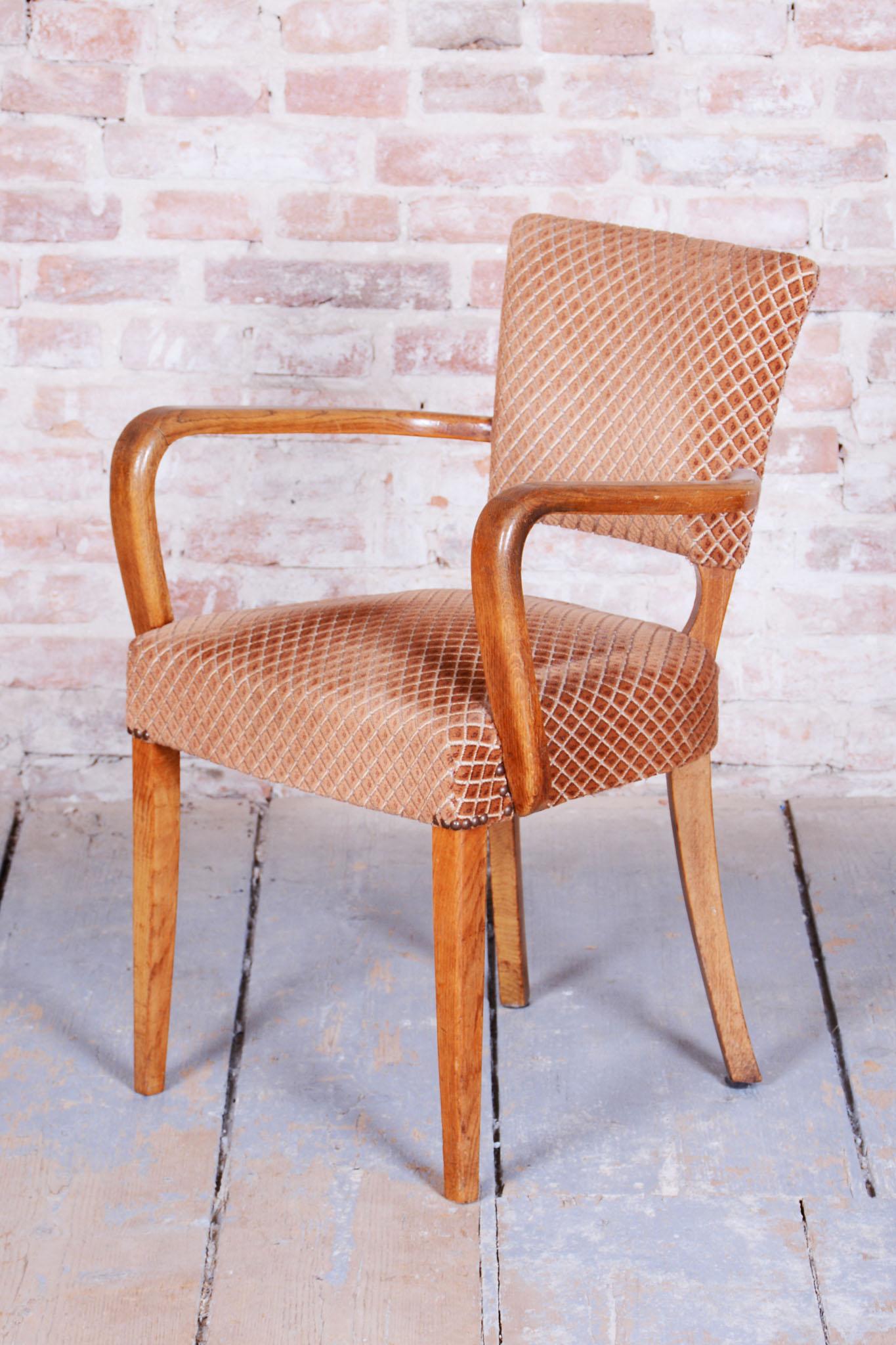 Sillón Art Déco original, de Jules Leleu, Haya, Polaco reavivado, Francia, años 30 Art Decó en venta