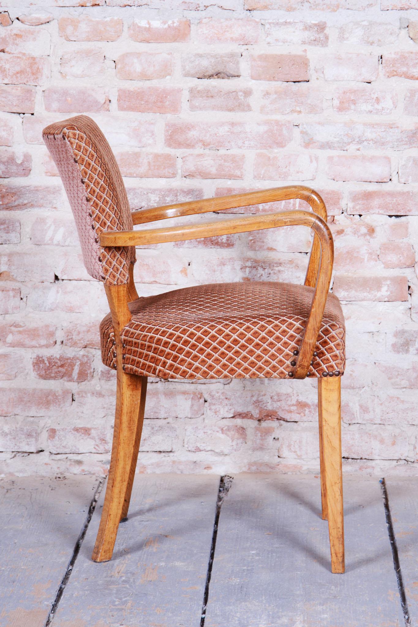 Sillón Art Déco original, de Jules Leleu, Haya, Polaco reavivado, Francia, años 30 Francés en venta