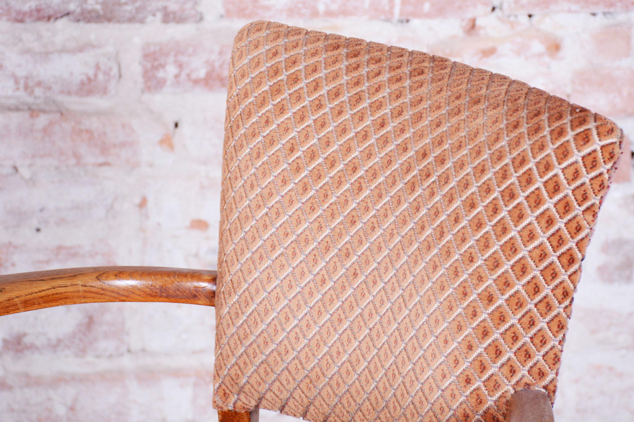 Sillón Art Déco original, de Jules Leleu, Haya, Polaco reavivado, Francia, años 30 mediados del siglo XX en venta