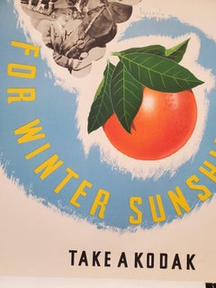 Cartel Art Decó australiano original de Gert Sellheim, "Mildura Take a Kodak" (Mildura toma una Kodak)