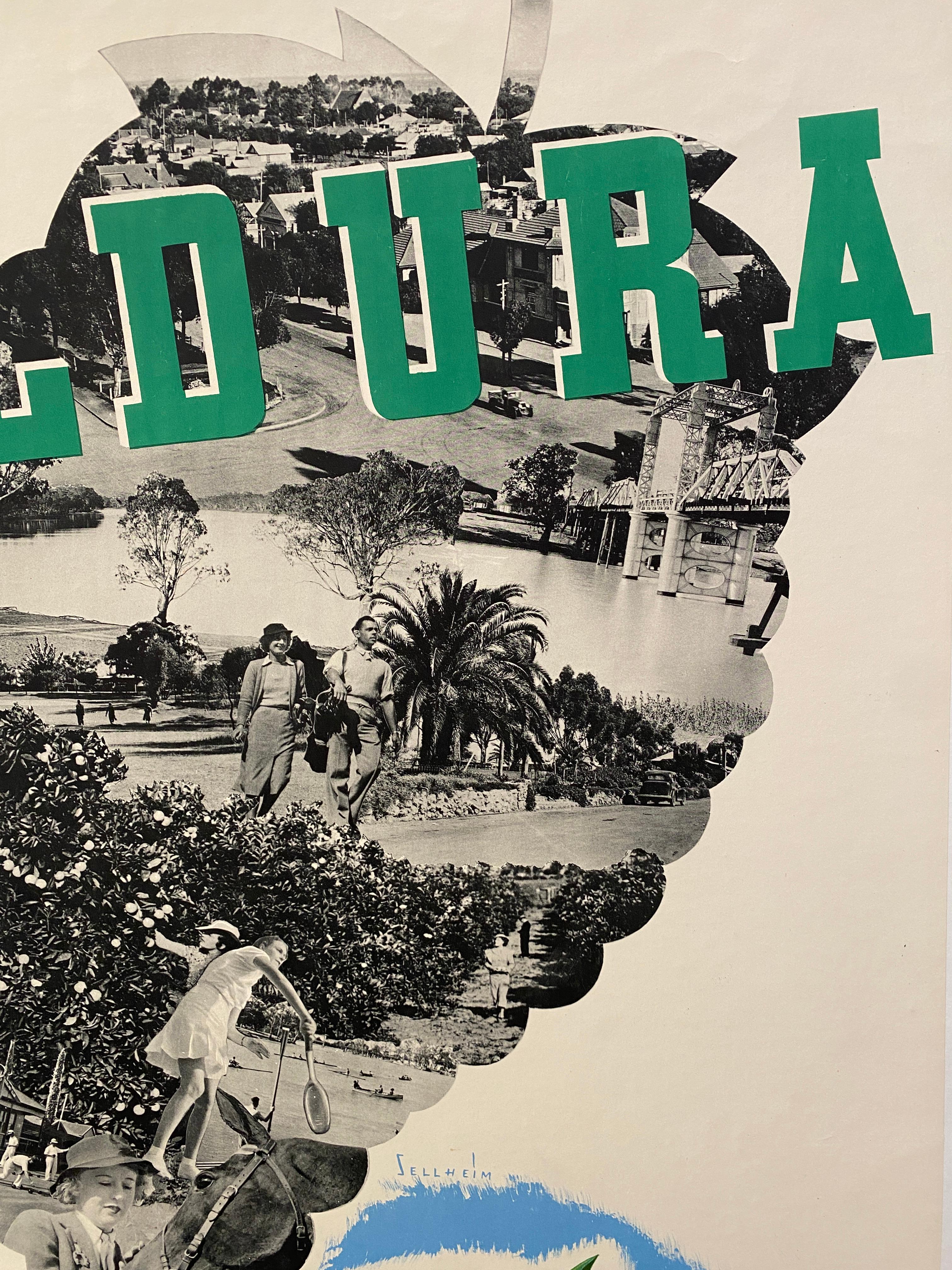 Affiche australienne Art déco originale de Gert Sellheim,Mildura Take a Kodak en vente 3