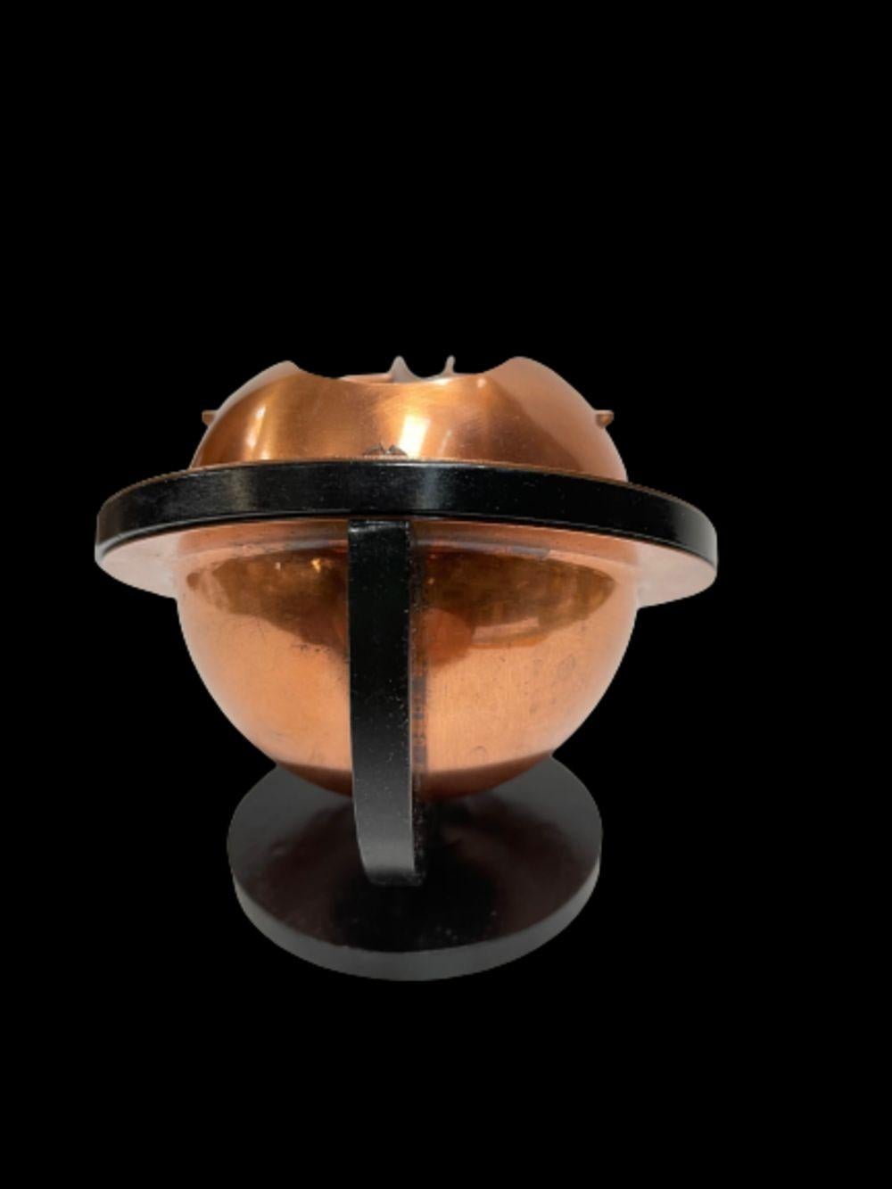 Mid-20th Century Original Art Deco Bakelite and Copper Saturn Ashtray, Chicago