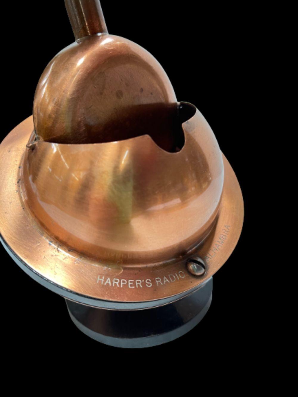 Saturn-Aschenbecher aus Bakelit und Kupfer im Art déco-Stil, Chicago im Angebot 2