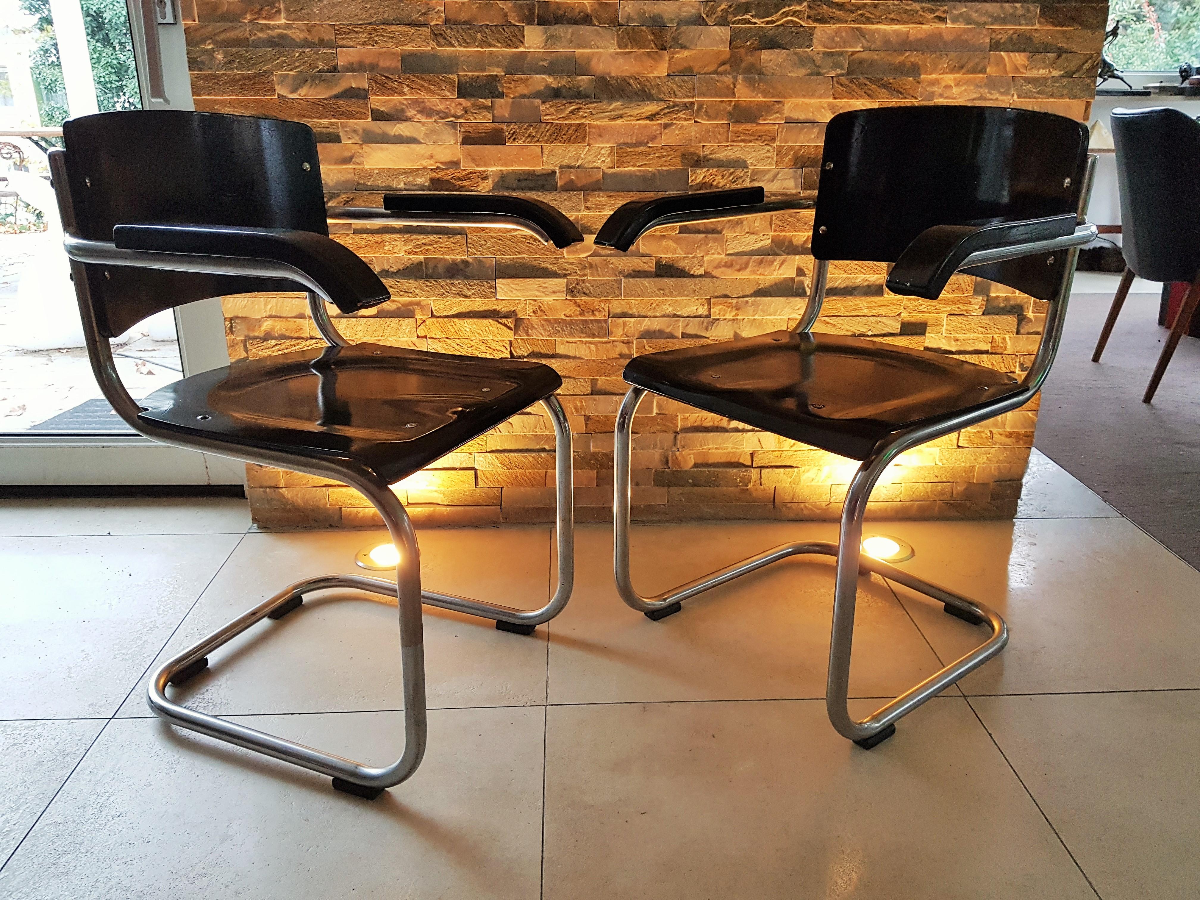 Original Art Deco Bauhaus Armchairs Breuer/ Stam 1932 13