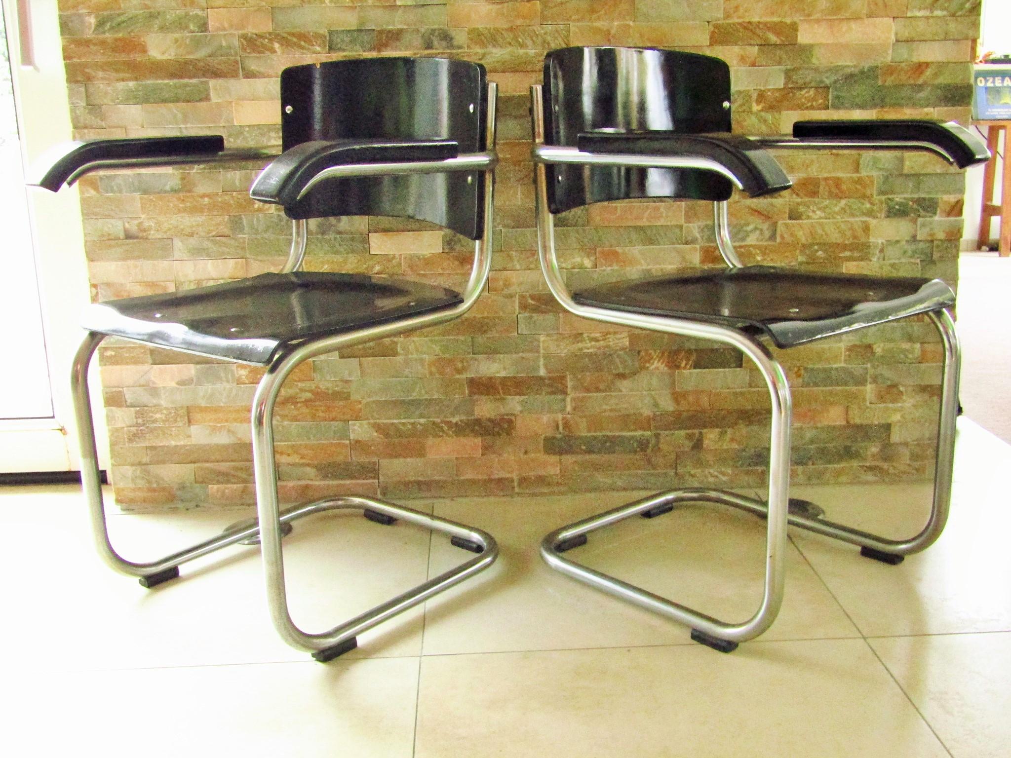 German Original Art Deco Bauhaus Armchairs Breuer/ Stam 1932