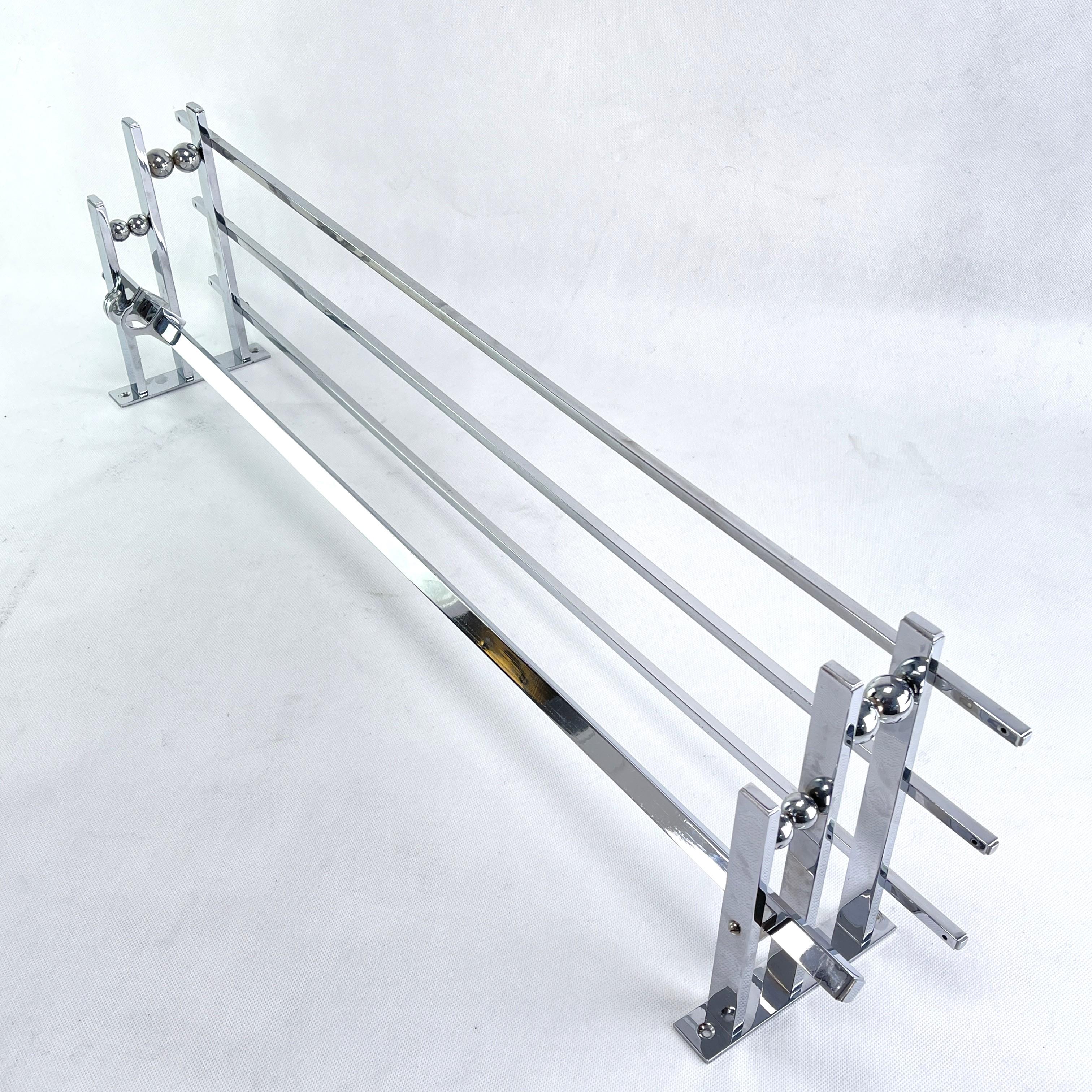 Belgian Original Art Deco Bauhaus Coat Rack Chrome Modernist, 1930s For Sale