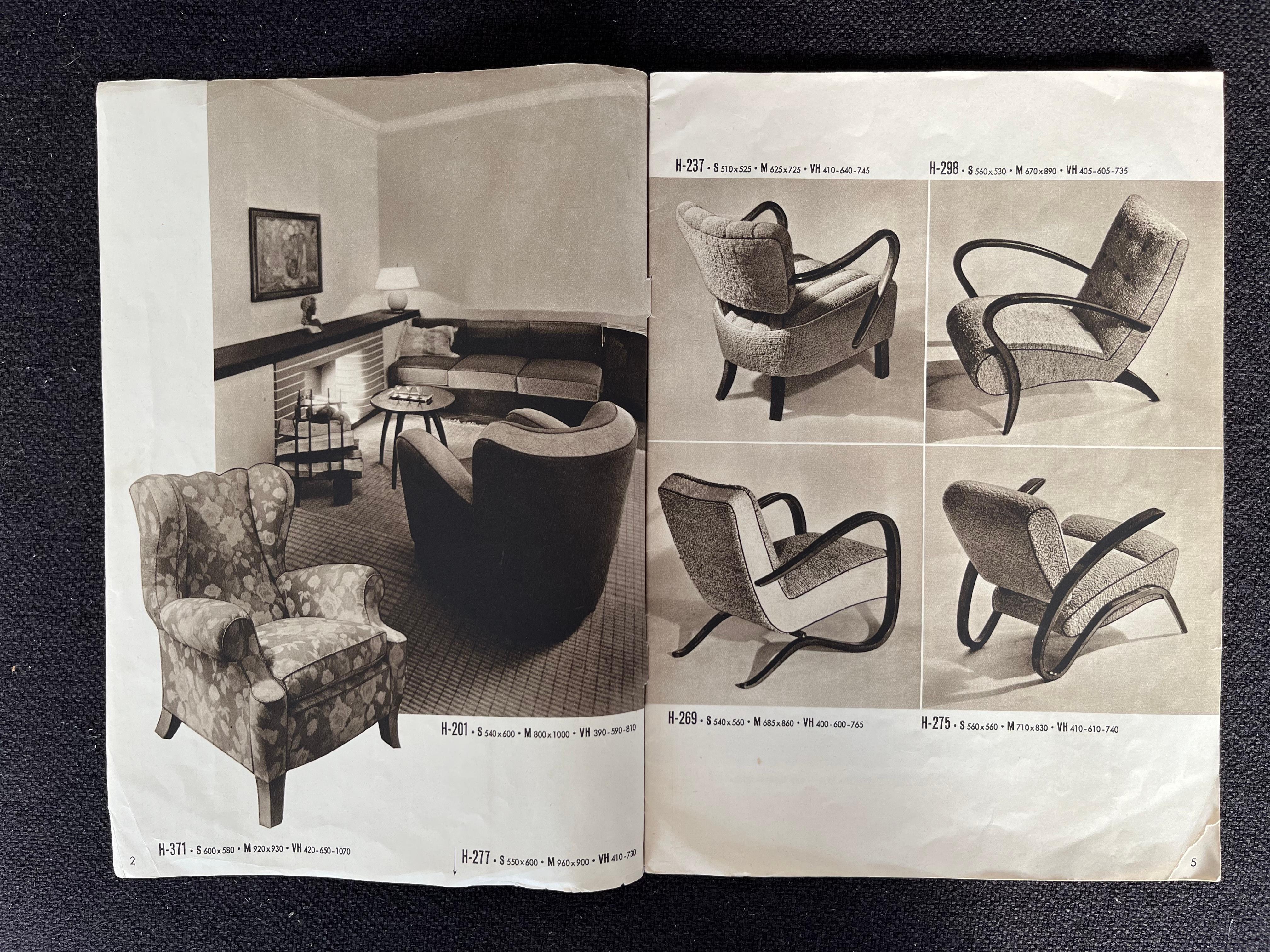 Czech Original Art Deco Bauhaus Jindrich Halabala Furniture Catalogue, 1930s For Sale