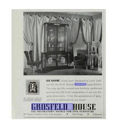 ORIGINALE LIBRERIA ART DECO FATTA DA LORIN JACKSON PER GROSFELD HOUSE
