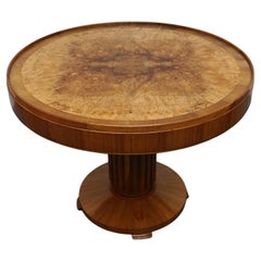 Original Art Deco Burr and Figured Walnut Centre Table, circa 1930