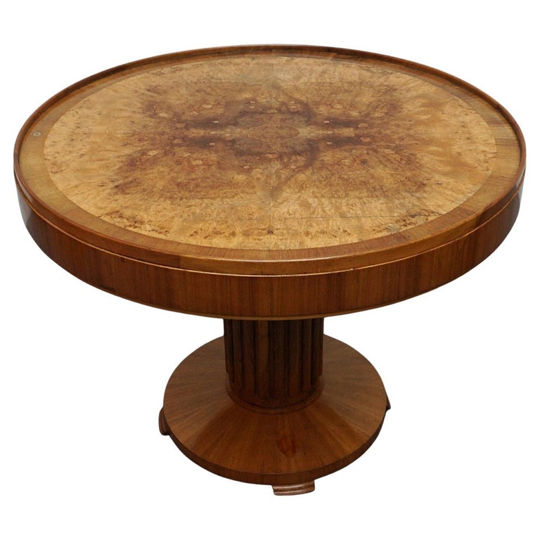 Original Table Original Art Deco Burr and Figured Walnut Centre Table, circa 1930 at ...